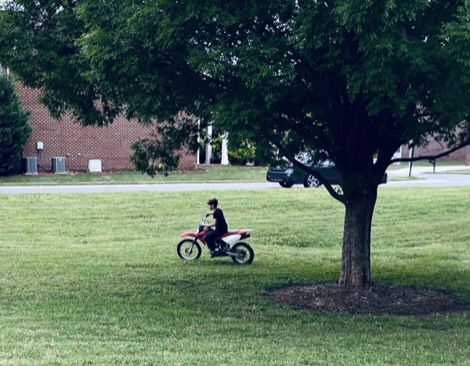 Michael learning to ride CRF80F
