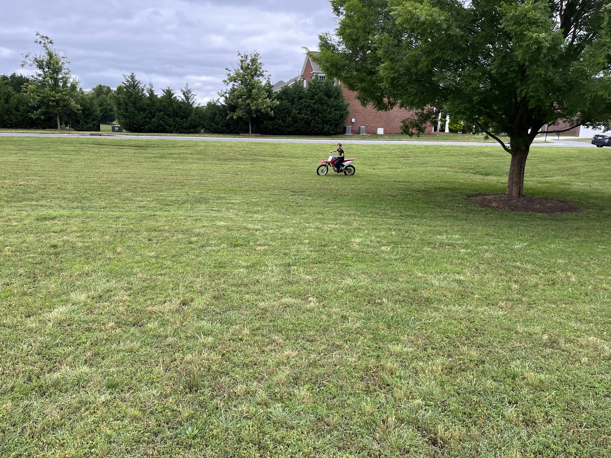 Michael learning to ride CRF80F