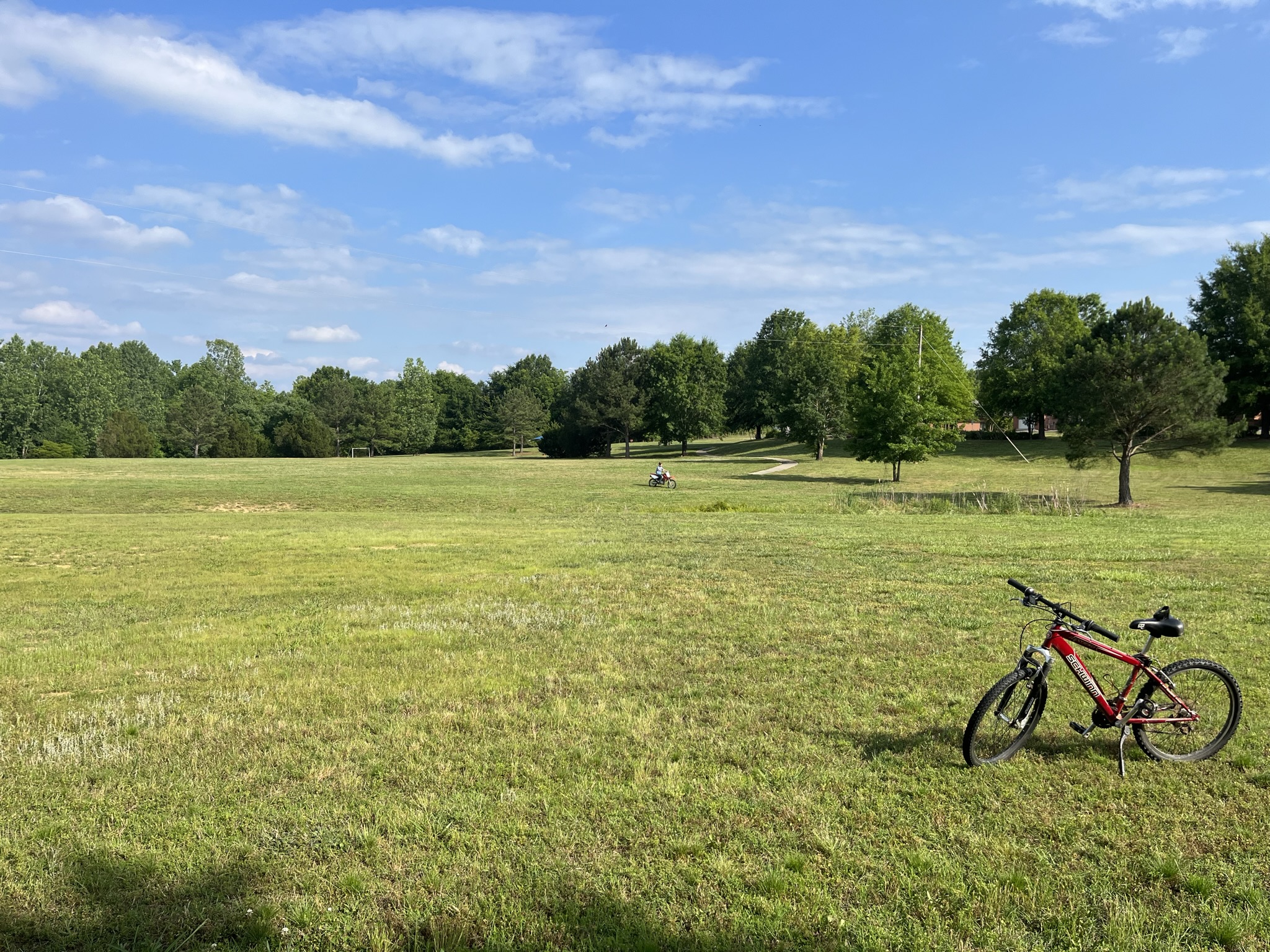 Michael learning to ride CRF80F