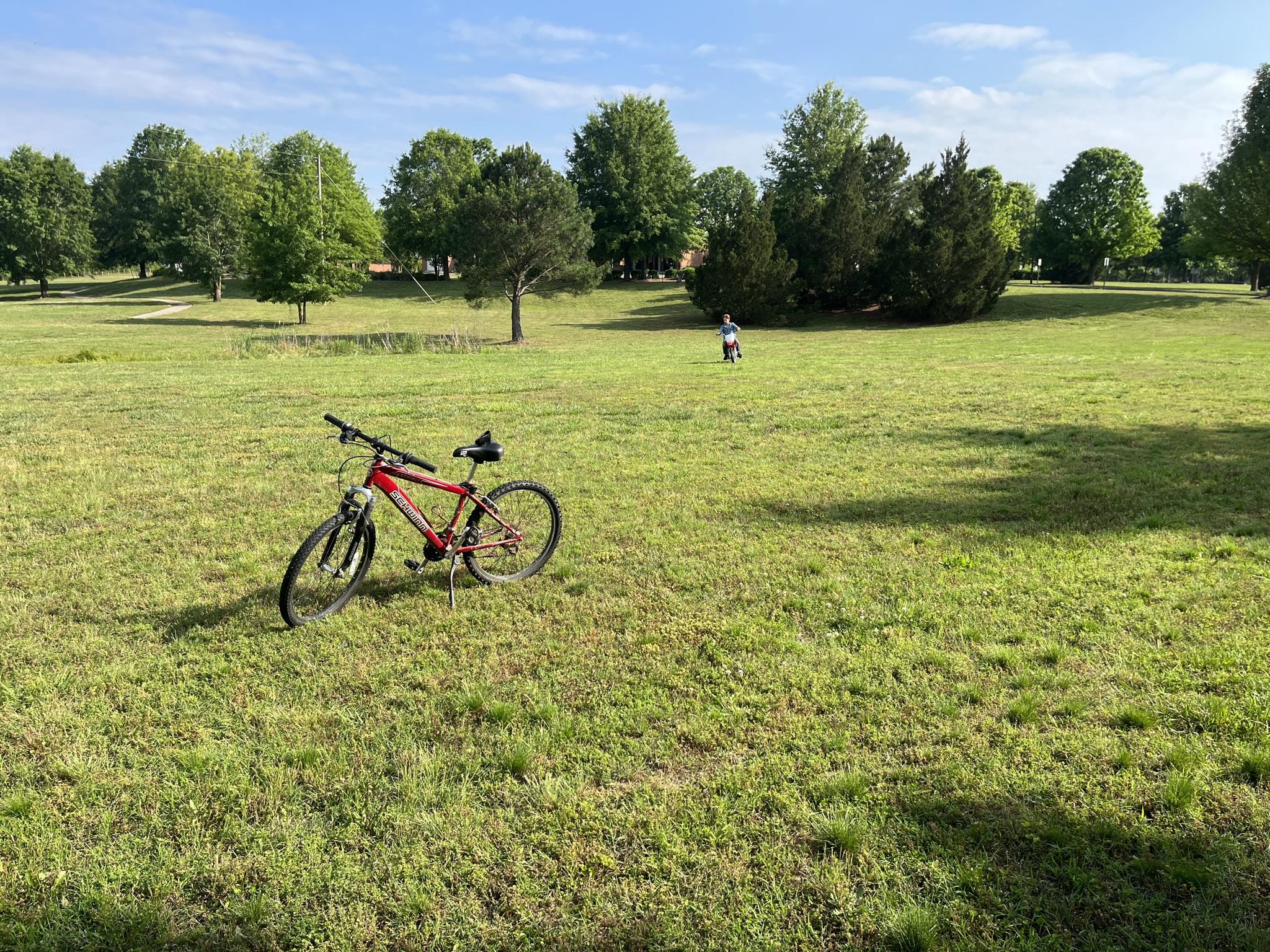 Michael learning to ride CRF80F