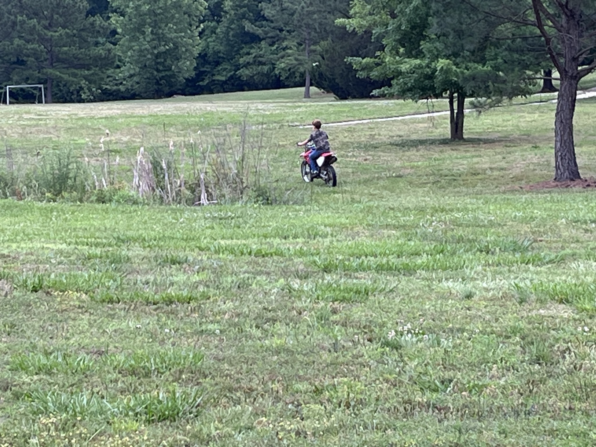 Michael learning to ride CRF80F