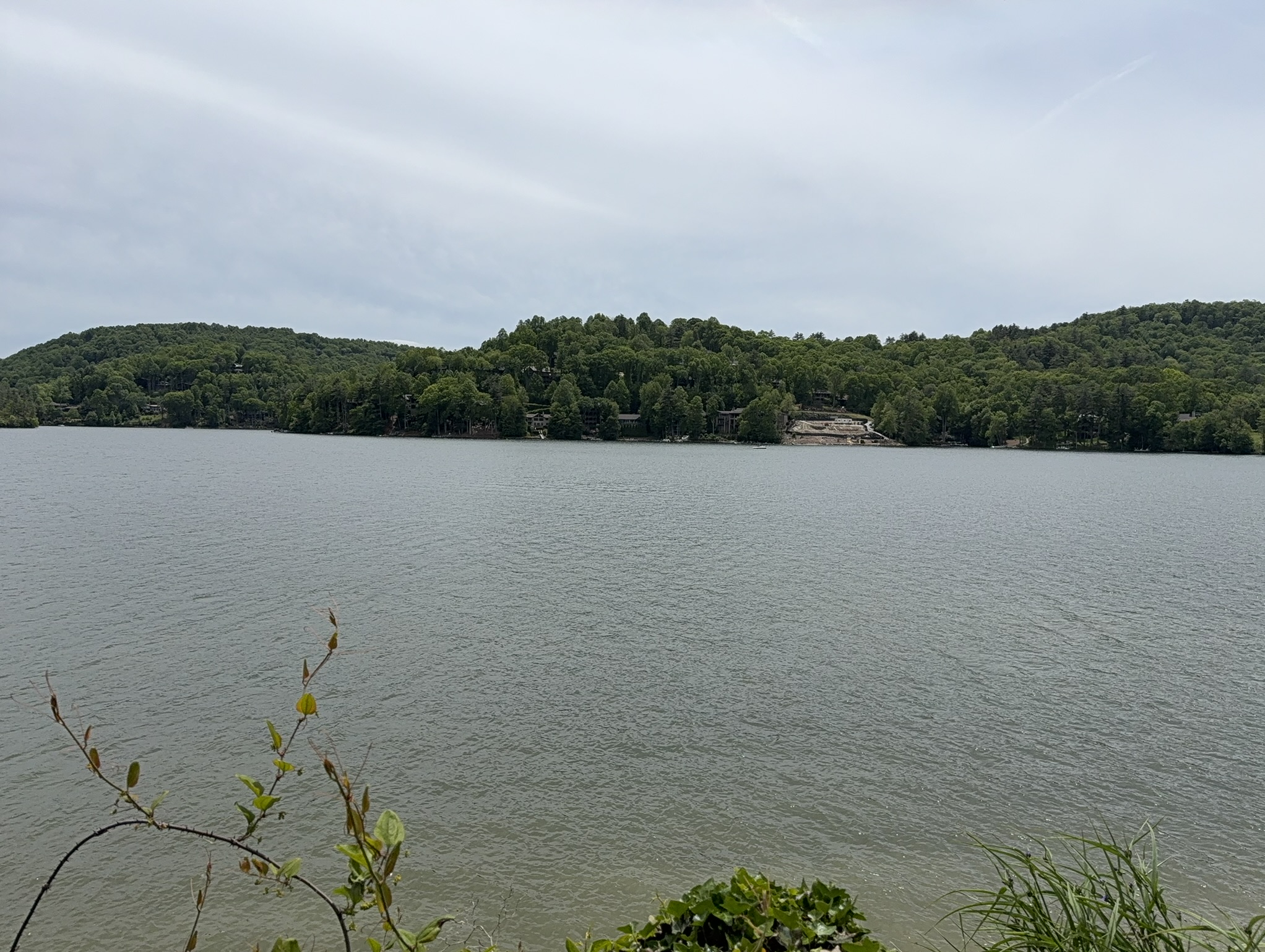 Mountain lake wide view