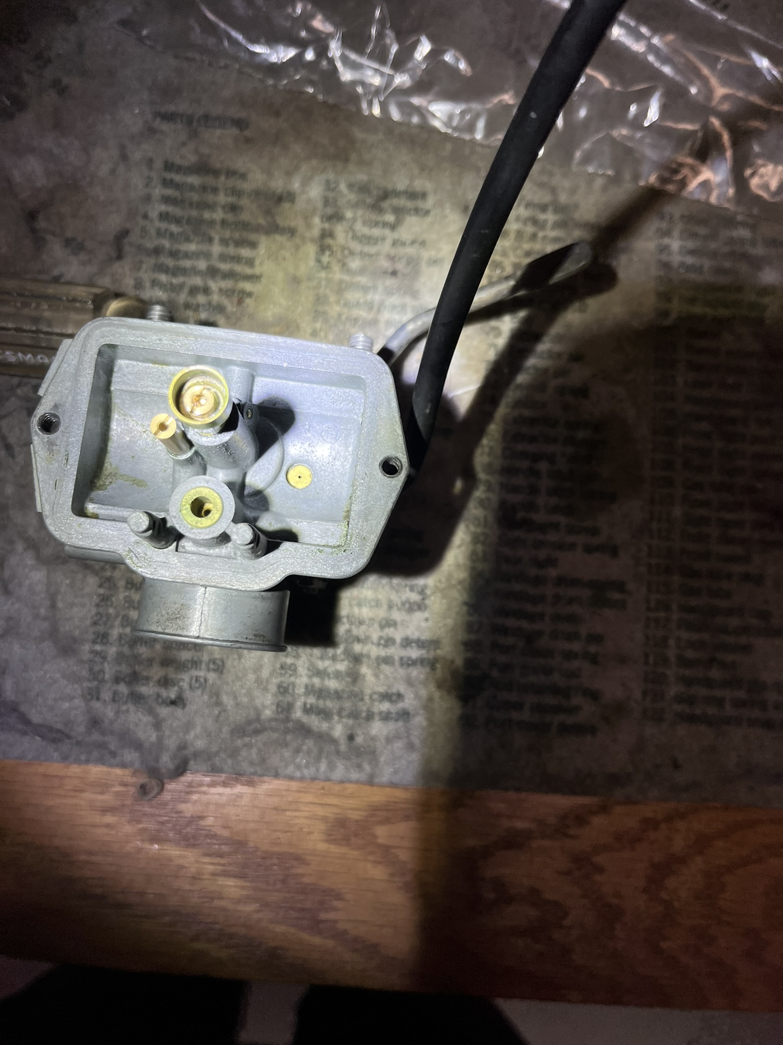 Carburetor disassembled