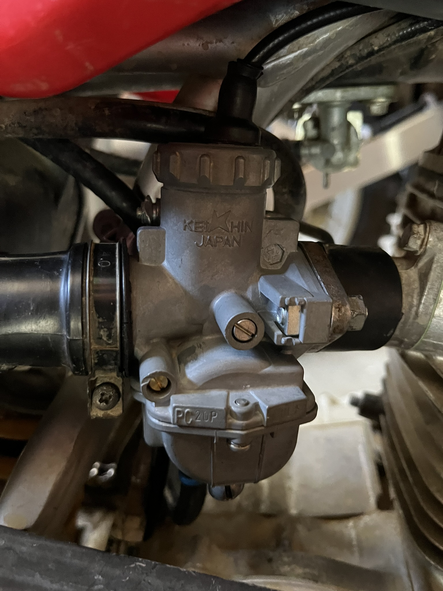 Carburetor reinstalled on CRF
